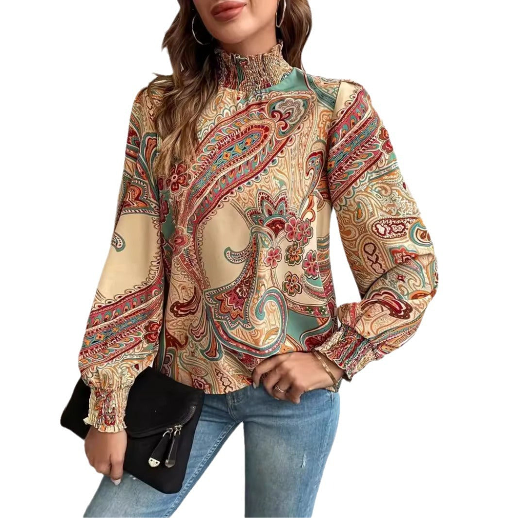 Floral-Design Blouse