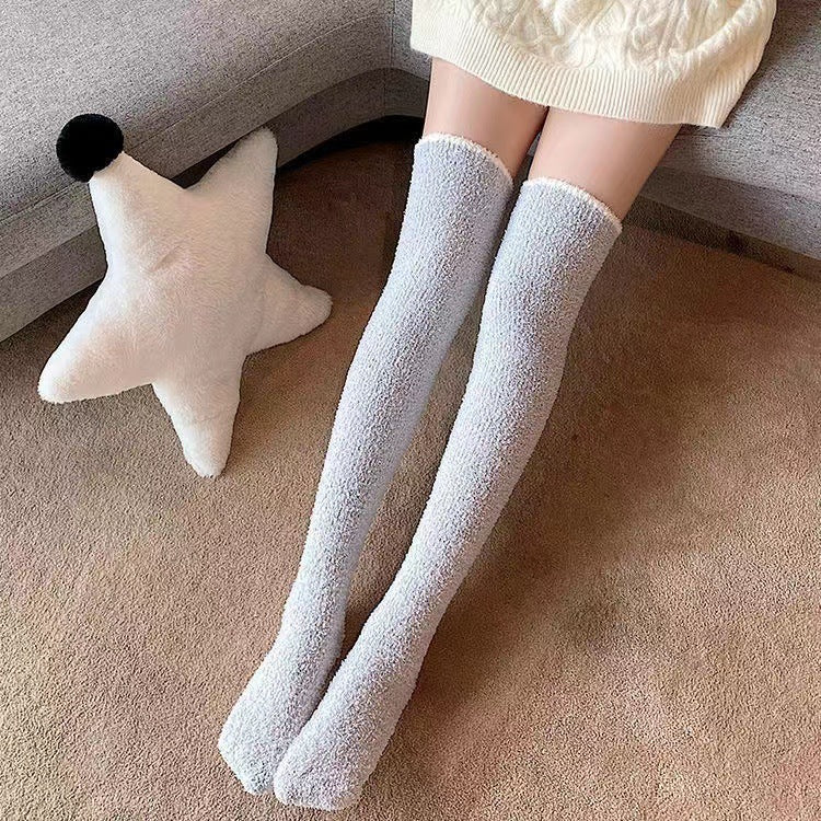Coral Velvet Socks