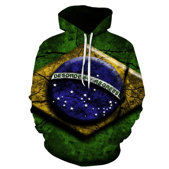 3D National Flag Hoodies